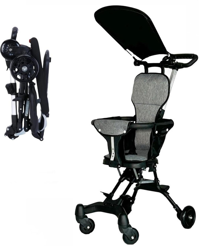 KRIVAM FOLDABLE BABY STROLLER Stroller(2, Grey, Black)