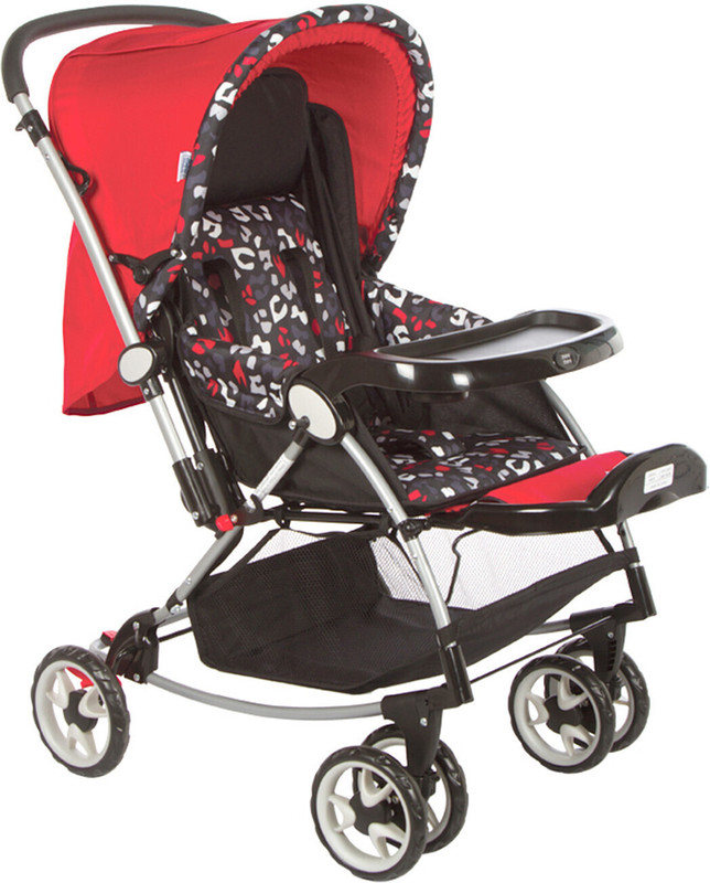MeeMee Baby Stroller with Reversible Handle,Safety Belt,Traveller Buggy,for 0 to 3 Yrs Pram(3, Red, Black)