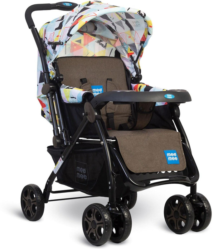 MeeMee Cozy Cruise Baby Stroller for 0-3 Years, Baby & Kids, Safety Harness & Basket Pram(3, Grey)
