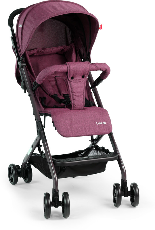 LuvLap Voyager Baby Stroller/Pram with 5 Point Safety Harness, Easy Fold, Extended Canopy, Multi Level Recline, Looking Window, Easy Assembly, 6 Month + Twin Strollers & Prams(Multi, Purple)