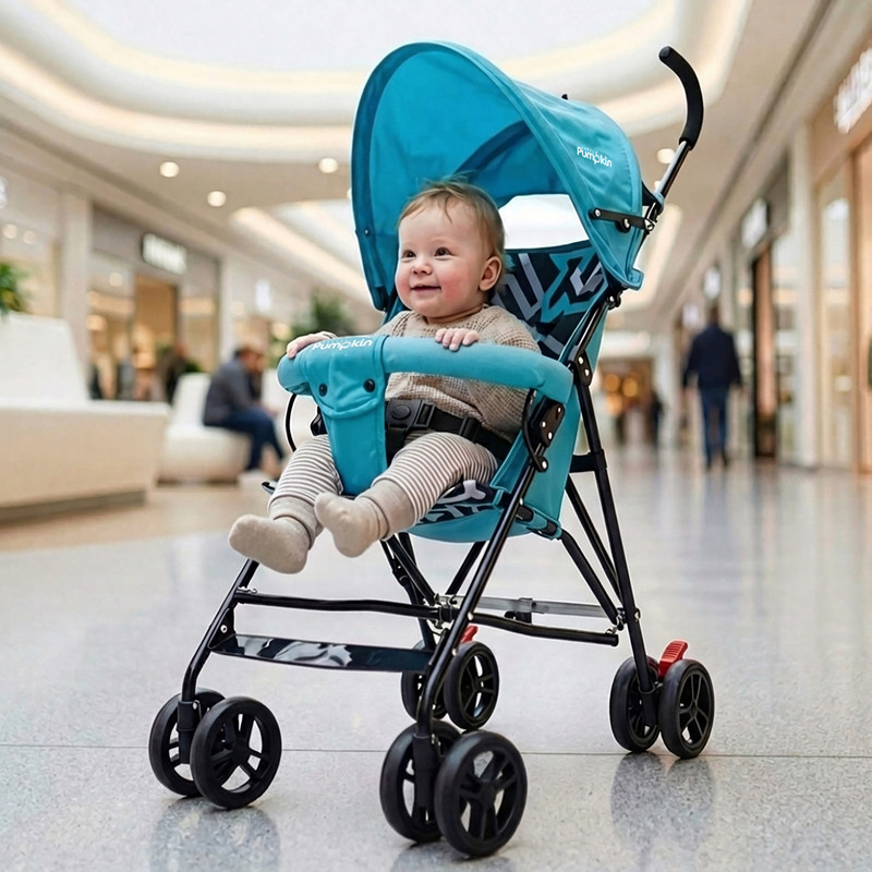 LITTLE Pumpkin Kiddie Kingdom Baby Stroller Buggy – Stroller (Blue) Buggy(Multi, Blue)