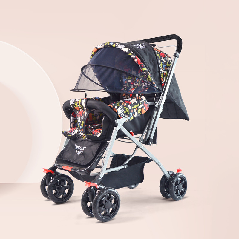 Angels & mice WonderCruise – Jungle Joy Pram(Multi, Black)