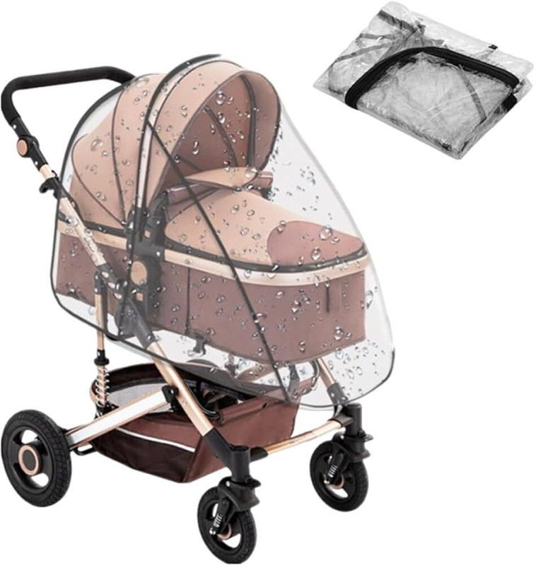 Fancyku Universal Baby Stroller Shield Windproof EVA Cover Stroller Rain Cover(Large)