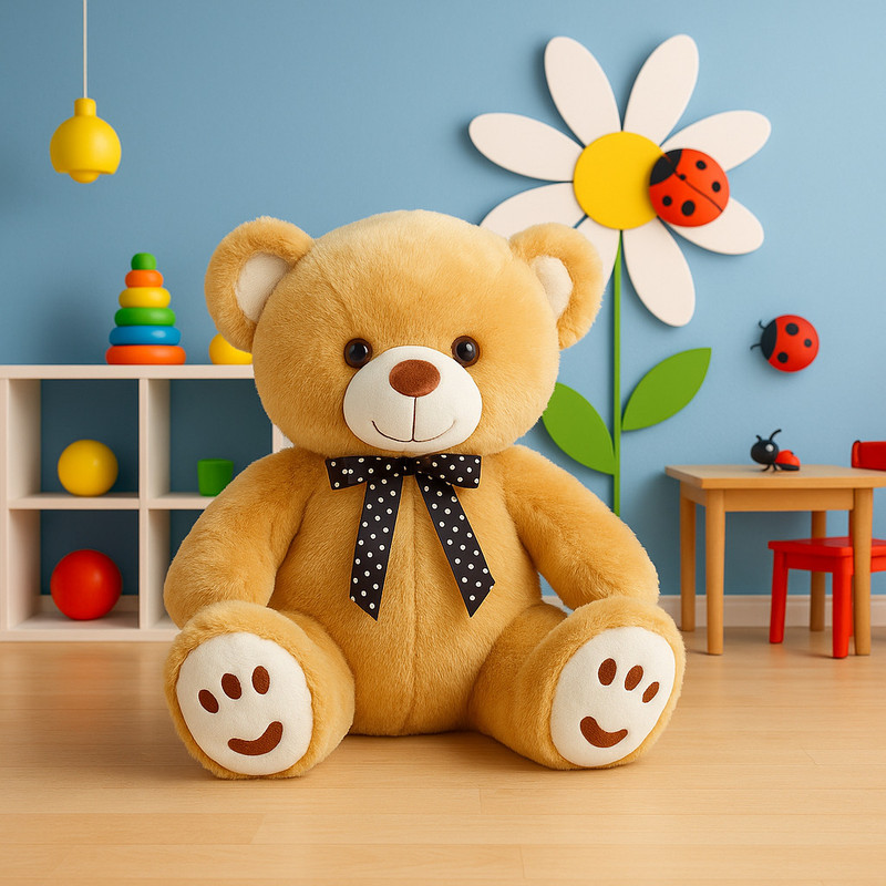 Zexsazone Soft push imported fabric smiley teddy bear 32 CM height Brown color gift for birthday baby boy lover wife sister friends girlfriend - 32 cm(Brown)
