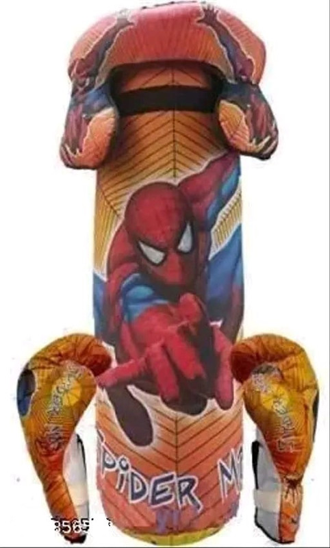 emutz Punching Bag, Boxing Gloves, Protective Headgear Set, 3-9 Years  - 18 inch(Multicolor)