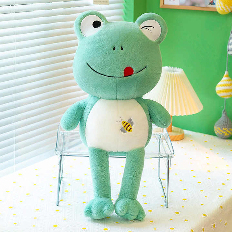 Teddy Daddy Cuddly Frog Pillow Stuffed Soft Toy (70 cm - 1 single piece)  - 70 cm(Green)