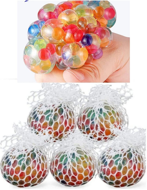 manish Mesh Squeeze Ball Squishy Stress Squeeze Balls Combo  - 2.4 inch(Multicolor)