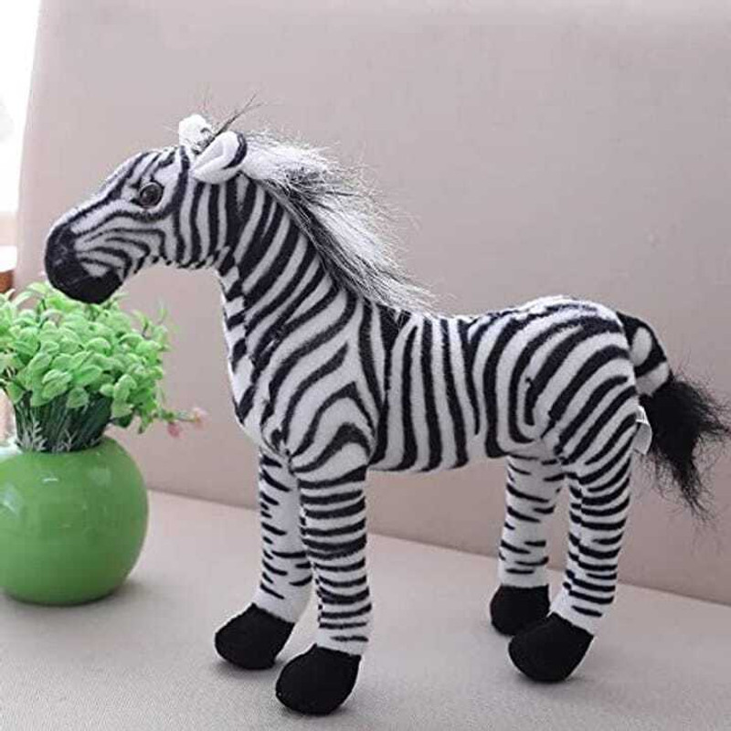 Baby Melon Standing Zebra soft stuffed Plush animal toy for kids, Pack of 1  - 60 cm(Black , White)