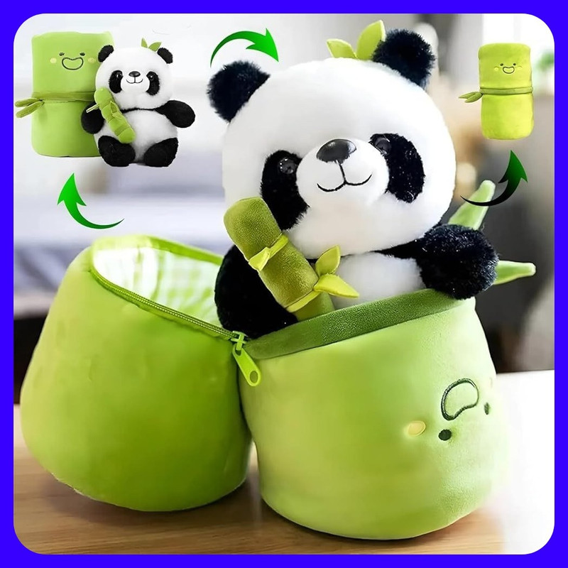 ATHRAVTOYS New_Bamboo Panda Stuffed Toy for Girls, Kids - 30 cm(Green)