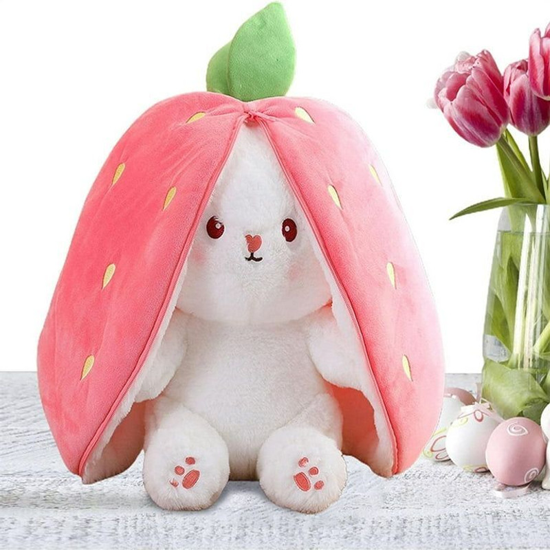 R C TRADERS Attractive Bunny Plush Toy, Reversible Bunny Design Soft Toy  - 35 cm(Multicolor)