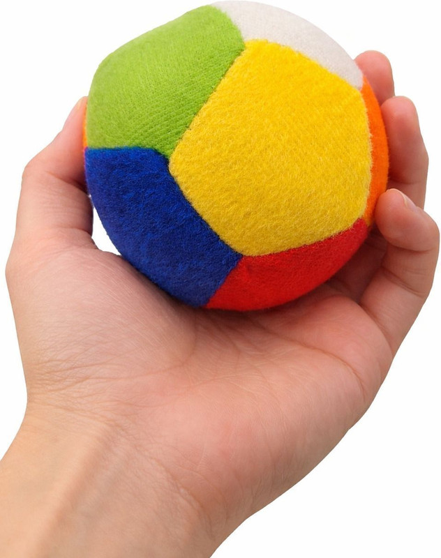WAKEVIBES Soft Colourful Plush & Baby Ball for Kids & Pets (pack of 2)  - 12 cm(Multicolor)