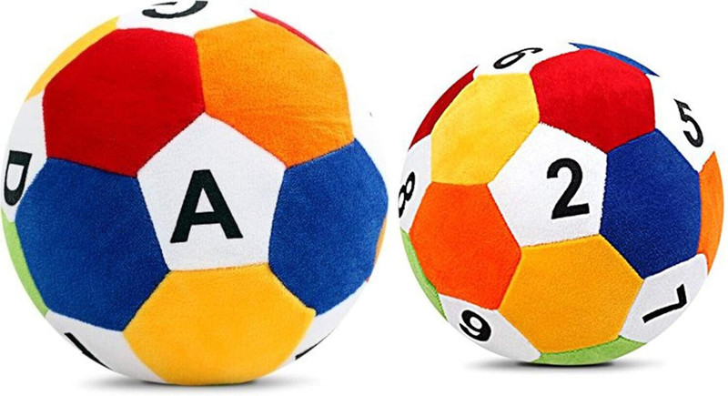 Funtoos Multicolor Soft Ball ABCD&1234  - 20 cm(Multicolor)