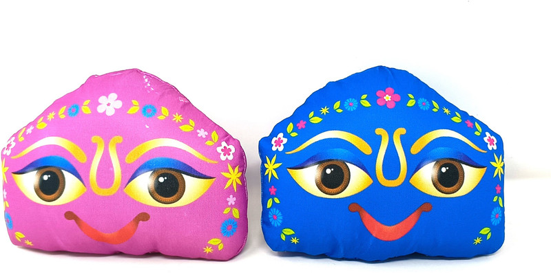 A And A Kreative A&A Kreative Box Shree Goverdhan Parvat Plush Toy (Set of 2)  - 10 cm(Pink, Blue)