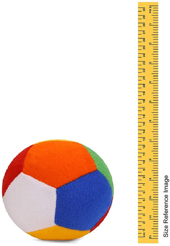 CRAZY TRADER RATTLE BALL SOFT TOY/ BALL SOFT TOY FOR KIDS (MULTICOLOR) SOFT BALL  - 12 cm(Multicolor)