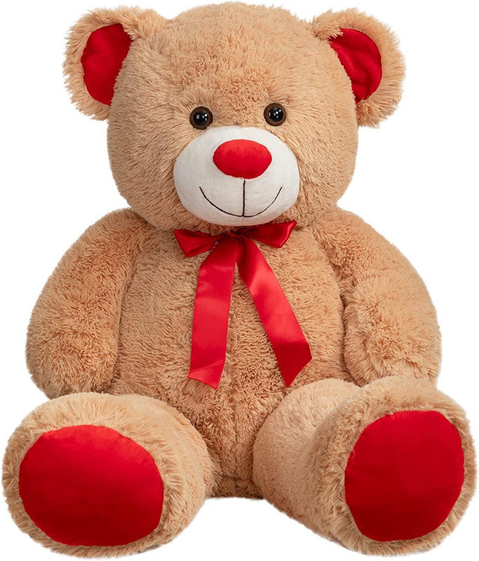 itaCheeHUB toys 4 feet sitting brown teddy bear / high quality teddy -new41 - 120 mm(Brown, Red)