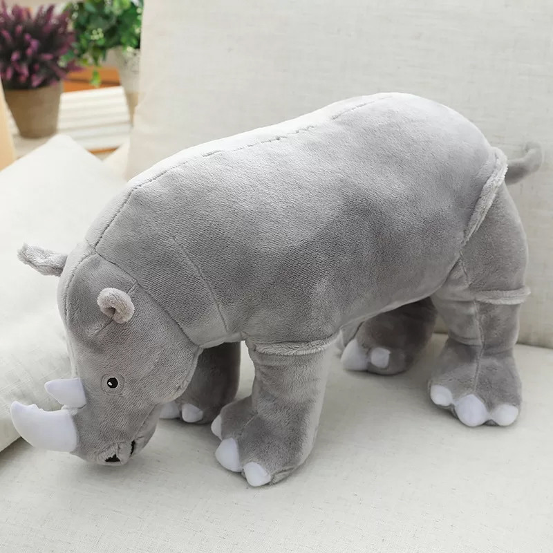 Cherubs Cute Rhinoceros Imported Premium Plush Toy - 50 cm(Grey)