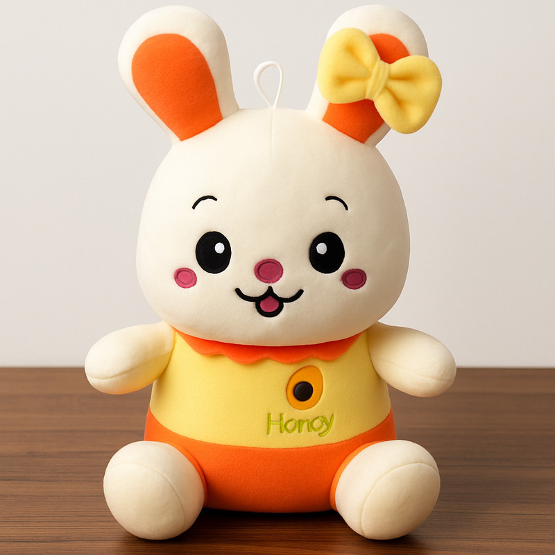 SOFTVIBE Honey Bunny Soft Toy – Ultra Soft & Washable Plush Stuffed Bunny for Babies  - 25 cm(Soft toy)