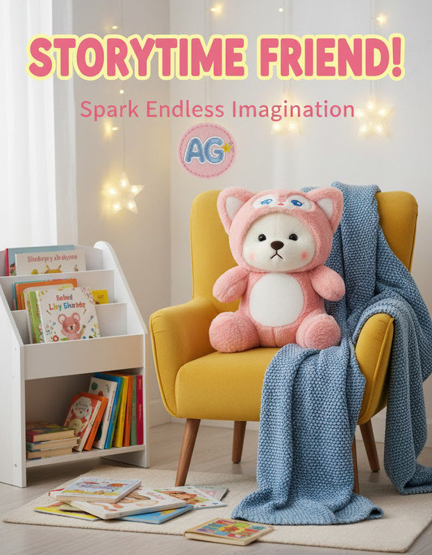 A G Enterprises Adorable Hoodie Teddy Bear - Perfect Birthday Gift for Kids & Girls - 30 cm(Pink)
