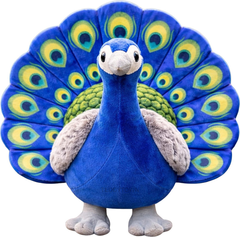 Teddytown Peacock Soft Toy For Kids And Home Decor  - 20 cm(Blue)
