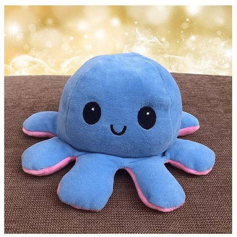 EVK ® Premium Quality Reversible Flip Octopus Plush Stuffed Toy - 15 cm(Multicolor)