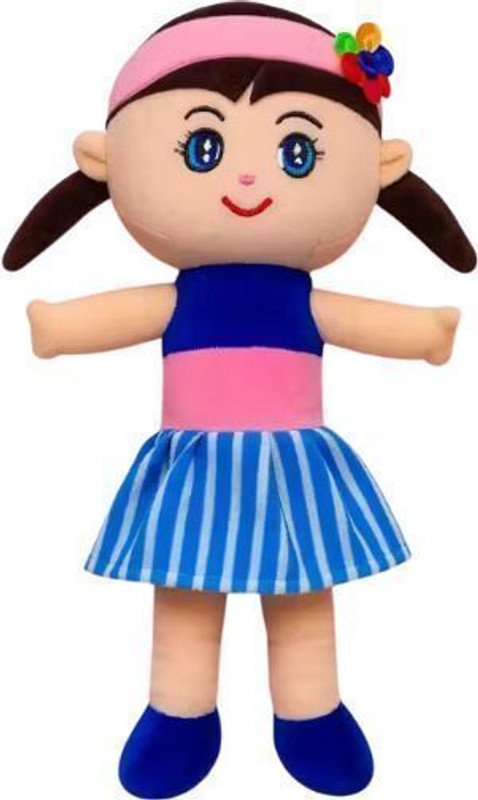 ARYAN Soft huggable beautiful attractive stuffed doll for girls  - 40 cm(Blue)