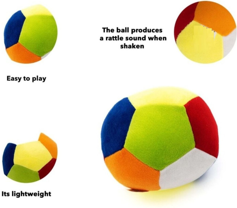 zokato Melodious Soft Ball Cute Cuddly Soft Toys Gifts for Kids  - 5 cm(Multicolor)