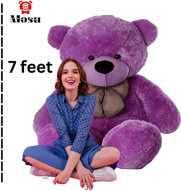 MOSU Soft huggable charming giant teddy bear for kids and girls - 210 cm(Purple)
