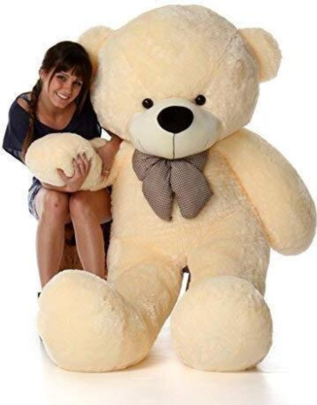 Ksar 5 Feet Cream Soft Teddy Bear Lovable Cute Big Size Birthday Gift for Girls Wife - 152 cm(Cream)