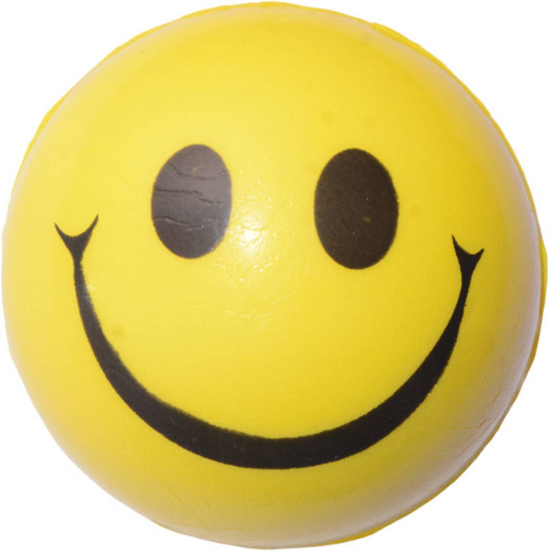 A TO Z TOYS Smiley Ball for Kids & Adults | Stress Reduce Ball | 4 Yellow Colored Ball  - 5 mm(Red)