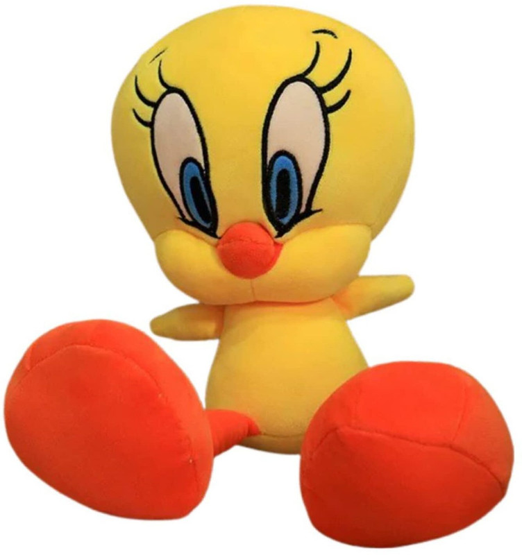 CHIKLY Cute Tweety Plush Toy – Soft, Huggable Yellow Cartoon Doll for Kids (30 cm)  - 30 cm(Yellow)