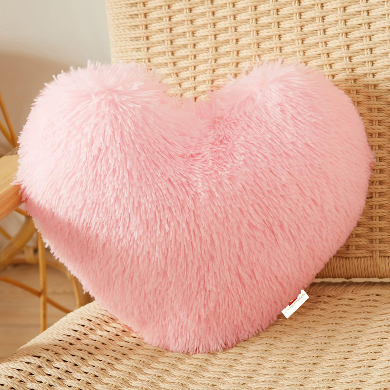 Wondershala Baby Pink fur pillow soft toy Light Pink fur cushion - 32 cm(Light Pink)
