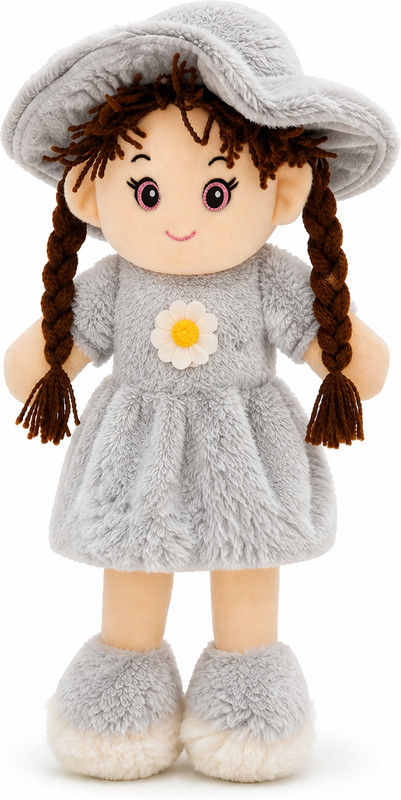 BlingNBeats Soft Plush Doll with 2 Shade RED Dress & Hat | Cute Doll Kids and Girls - 45 cm(Red)