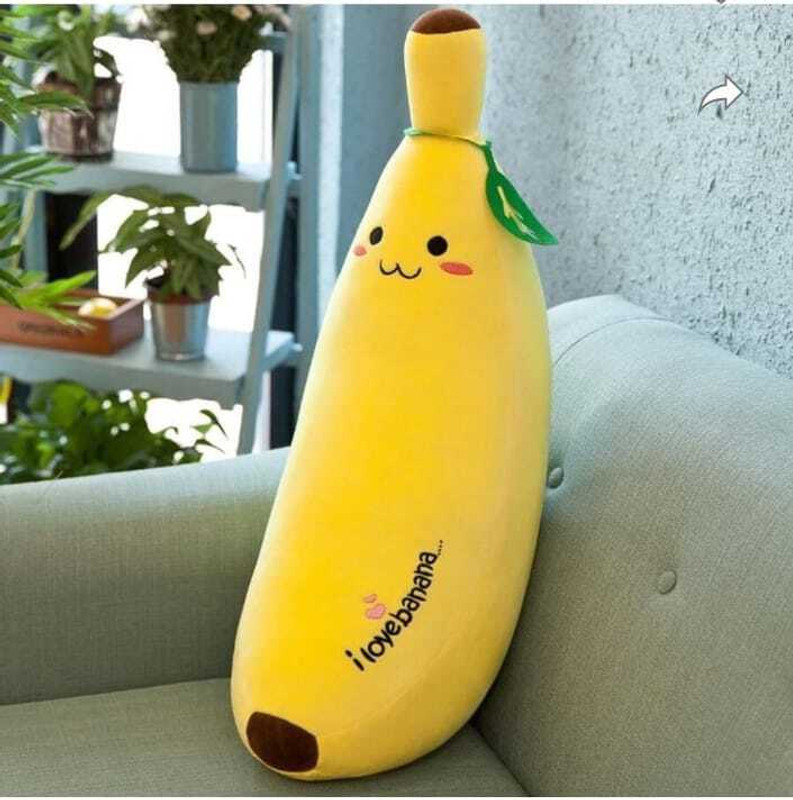 HELLOBEAR Premium Quality Soft Banana Pillow Stuffed Toy - 40 cm(Yellow)