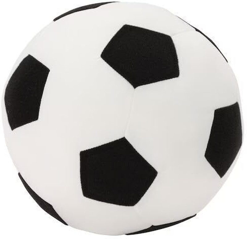 Toyingly Black And White Ball Soft, Stuffed Toy for Baby Boy  - 20 cm(white black)