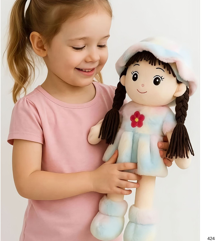 HELLOBEAR Soft Doll for Kids Plush Stuffed Toy Colorful Dress Cute Gift for Girls - 40 cm(Multicolor)