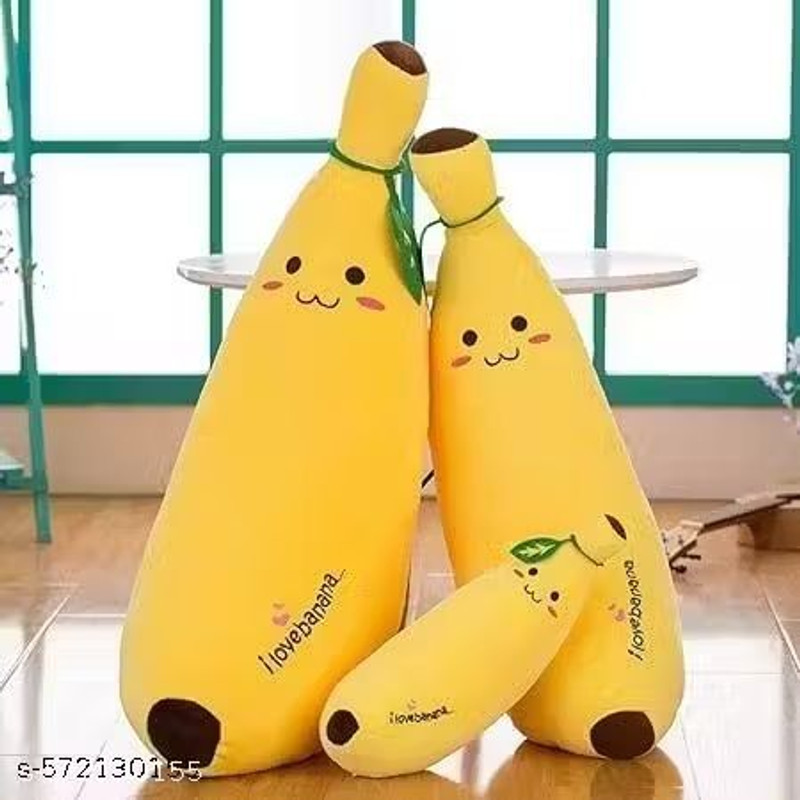 HELLOBEAR Banana Plush Toy Cute Cartoon Stuffed Furit Pillow for Home Decor or Kids_A  - 32 cm(Yellow)