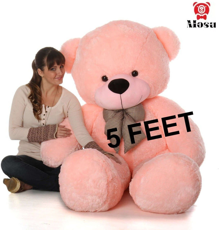 MOSU Skin Friendly Teddy Bear for Girlfriend/Birthday Gift/Boy/Girl (Pink, 5 Feet) - 60 inch(Baby Pink)