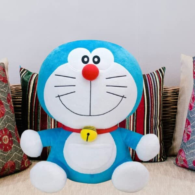 Muzito Doraemon Soft Plush Toy – Cartoon Character Stuffed Doll (Blue & White, 50 cm)  - 50 cm(Multicolor)