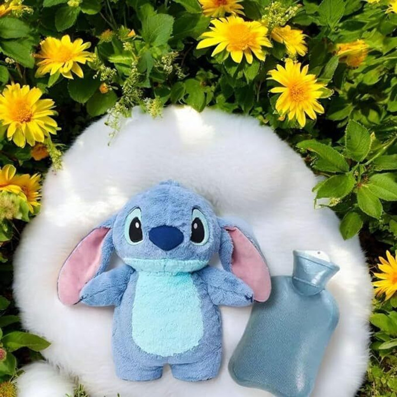 BestLook Stitch Soft teddy toy Hot Water Bag | Plush Toy With Heating bag, cramp relief - 35 cm(Blue)