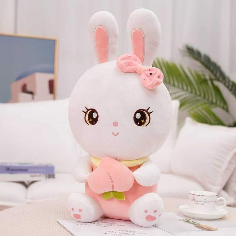 Daisy & Bubbles Rabbit Fruit Doll Teddy For Girls and Boys - 40 cm(White)