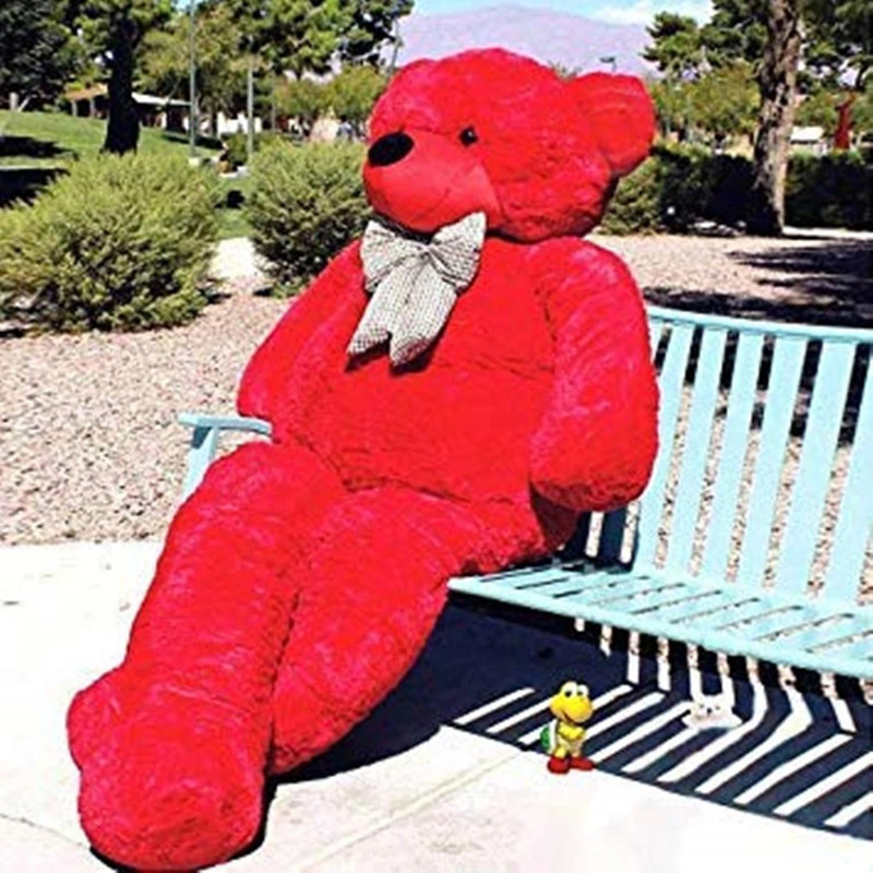 tas Teddy Bear for Your Love 6 Feet - Red Color (6ft-Teddy-Red-N) - 72 inch(Red)