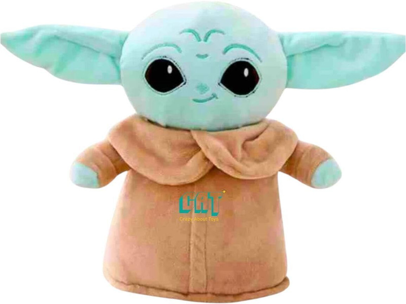 crazy about toys Mandalorian Grogu Baby Yoda Soft Toy for Kids and Girls  - 33 mm(Blue)