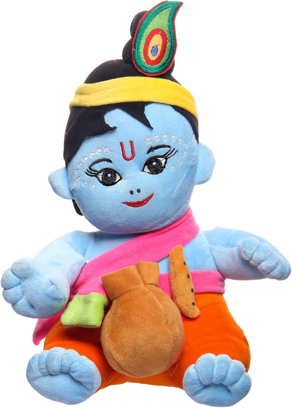 Aurelio Marco Supersoft Lord Krishna soft Toy Standing  - 31 cm(Multicolor)