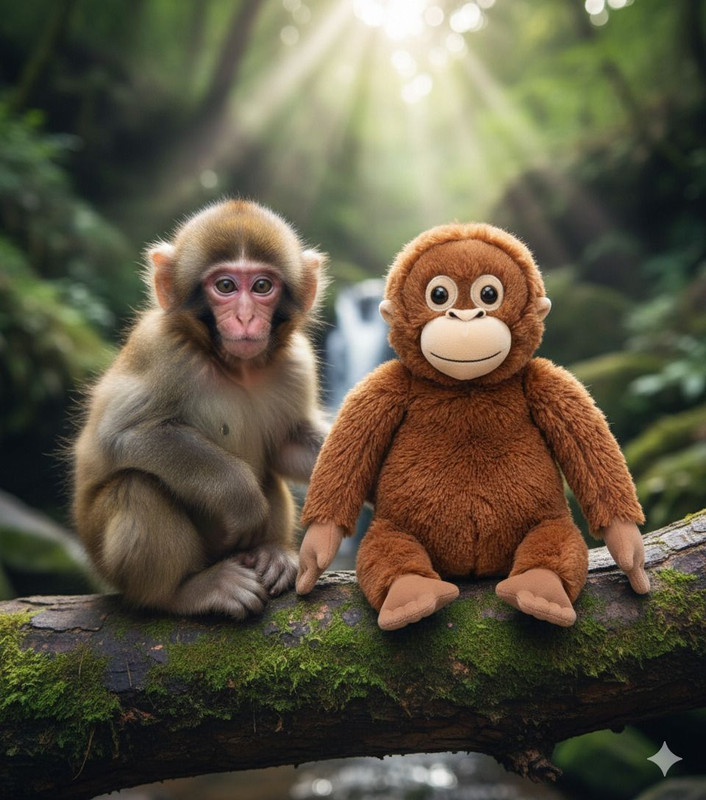 Pocketfriendly Trending Punch Japan Mother Love Monkey Soft and huggable Soft Toy Teddy Bear - 36 inch(Brown)