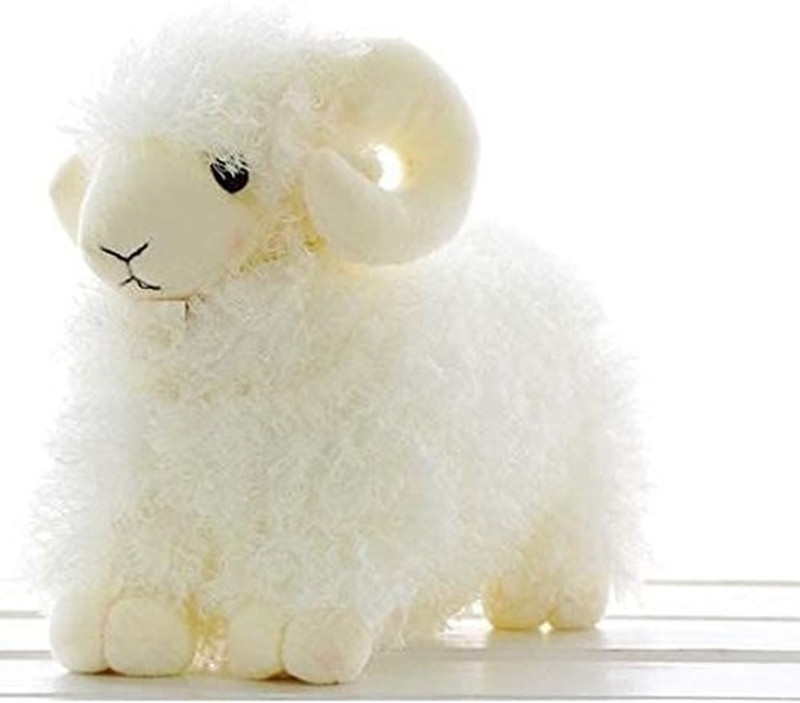 Patly Sheep/Goat Plush Soft Stuffed Animals Toys For Kids, Boys & Girls - 32 cm(White)