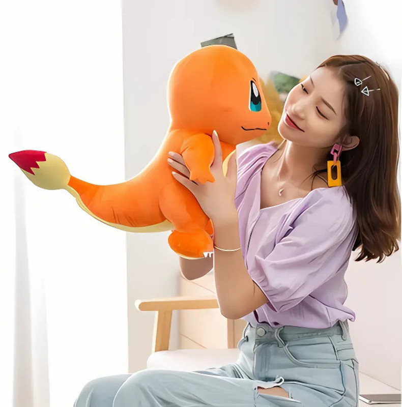jr jack & rose Comfortable Plush Pillow Ideal for Kids, Boys & Girls charmender  - 30 cm(Orange)
