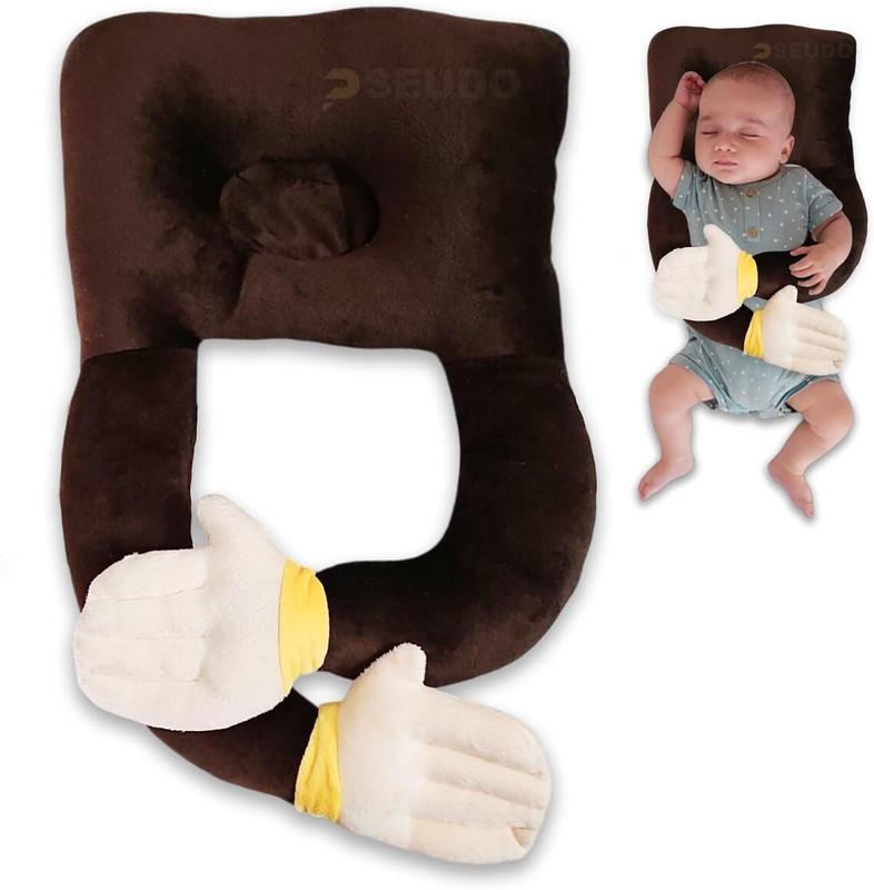 happykiddy Baby Hugging Hand Pillow - 42 cm(Brown)