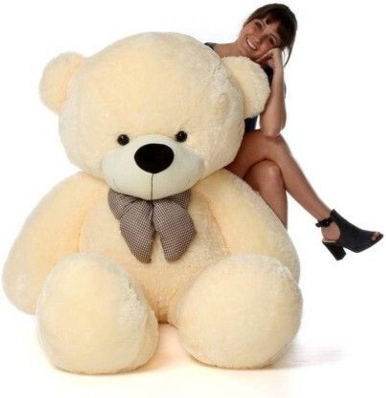 itaCheeHUB 5 feet Teddy Bear Jumbo ( Cream Teddy Bear ) (Beige) valentines gi - 140 cm(Beige)