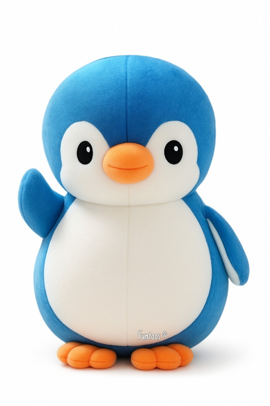 Funtoos Premium Quality 24cm Blue Penguin Soft Toy Cute Stuffed Animal for Gifting  - 24 cm(Blue)