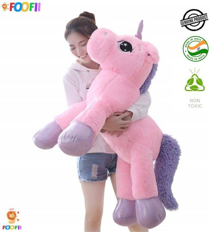 FOOFII Super Soft & Very Stylish Big Size Stuff & Spongy for Someone Special  - 110 cm(Pink, Purple)